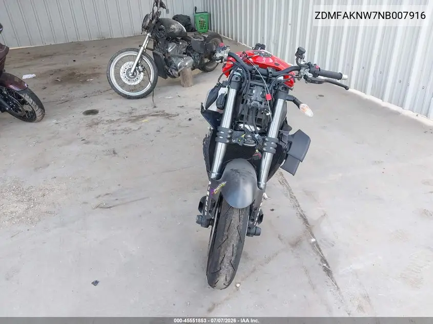2022 Ducati Streetfighter V4/V4S VIN: ZDMFAKNW7NB007916 Lot: 45551853