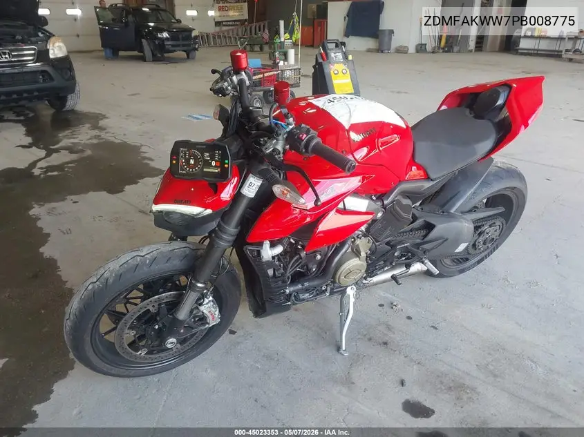 2023 Ducati Streetfighter V4/V4S VIN: ZDMFAKWW7PB008775 Lot: 45023353