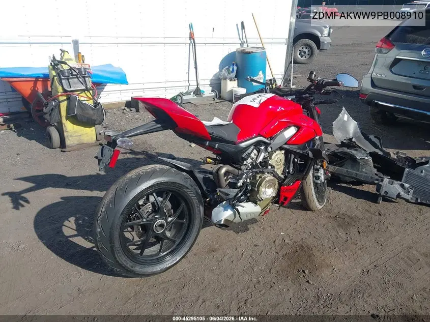 2023 Ducati Streetfighter V4/V4S VIN: ZDMFAKWW9PB008910 Lot: 45295105