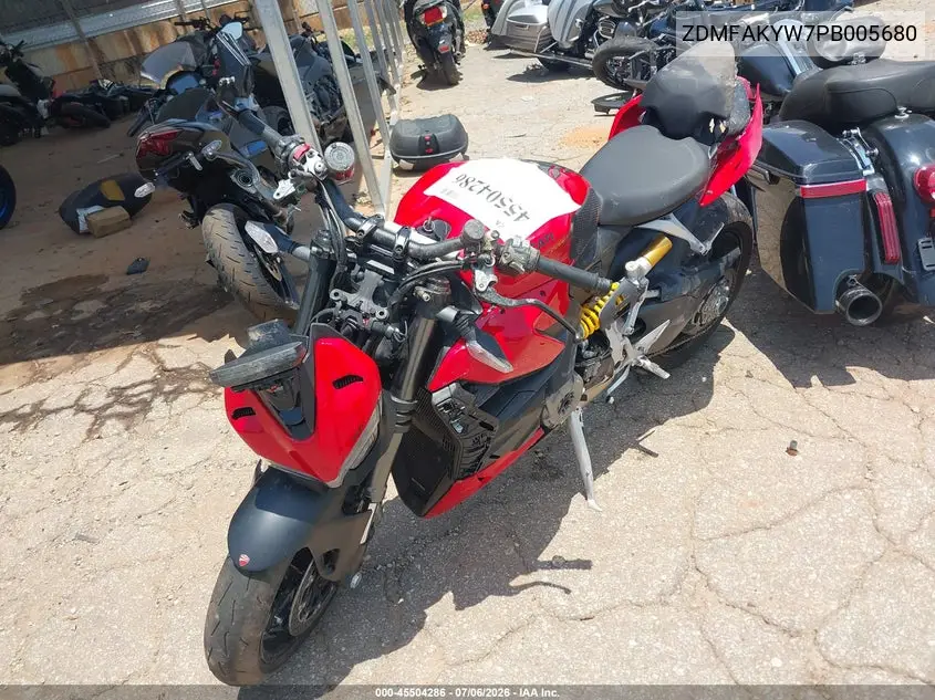 2023 Ducati Streetfighter V2 VIN: ZDMFAKYW7PB005680 Lot: 45504286