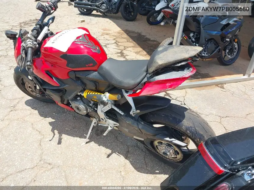 2023 Ducati Streetfighter V2 VIN: ZDMFAKYW7PB005680 Lot: 45504286