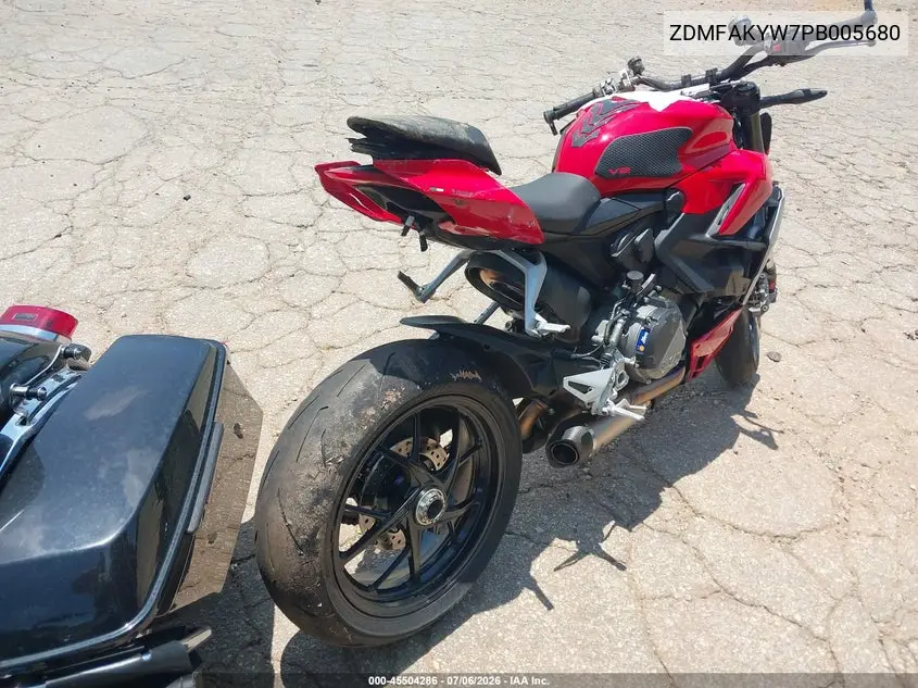 2023 Ducati Streetfighter V2 VIN: ZDMFAKYW7PB005680 Lot: 45504286