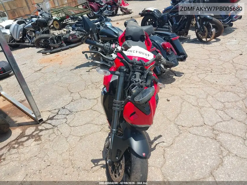 2023 Ducati Streetfighter V2 VIN: ZDMFAKYW7PB005680 Lot: 45504286
