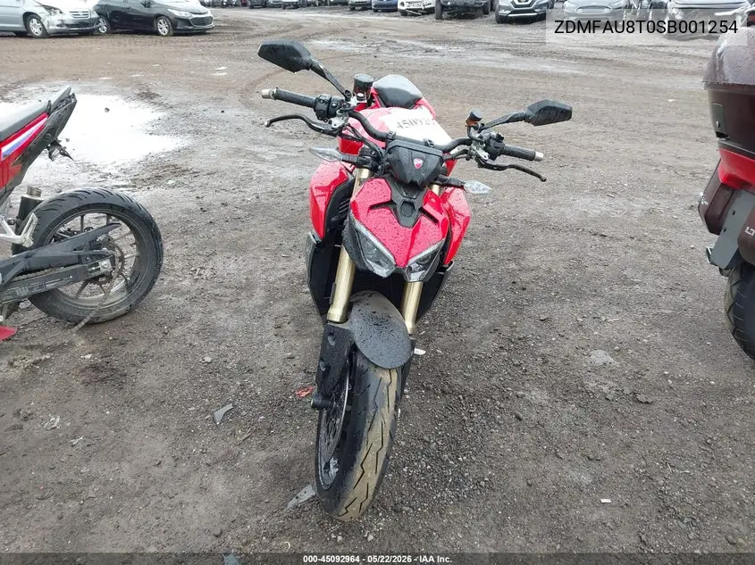 2025 Ducati Streetfighter V2/V2 S VIN: ZDMFAU8T0SB001254 Lot: 45092964