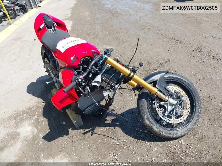 2026 Ducati Streetfighter V4/V4S VIN: ZDMFAK6W0TB002505 Lot: 45065254