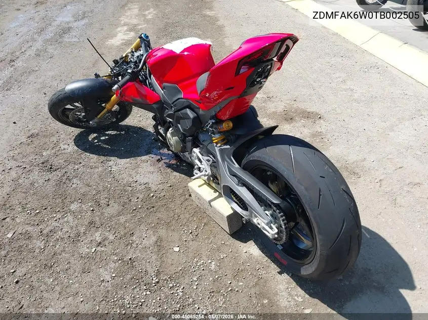 2026 Ducati Streetfighter V4/V4S VIN: ZDMFAK6W0TB002505 Lot: 45065254