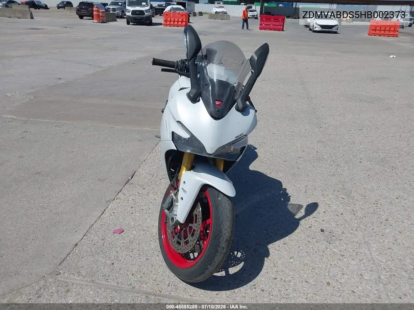 2017 Ducati Supersport VIN: ZDMVABDS5HB002373 Lot: 45585288