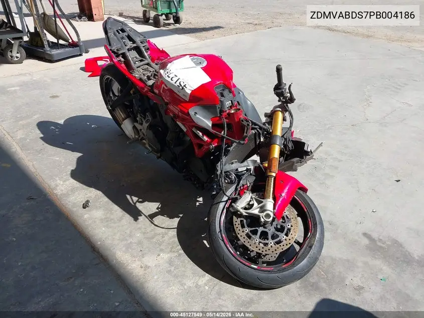 2023 Ducati Supersport VIN: ZDMVABDS7PB004186 Lot: 45127549