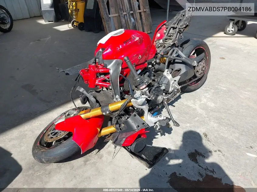 2023 Ducati Supersport VIN: ZDMVABDS7PB004186 Lot: 45127549