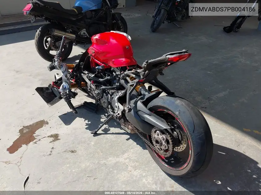 2023 Ducati Supersport VIN: ZDMVABDS7PB004186 Lot: 45127549