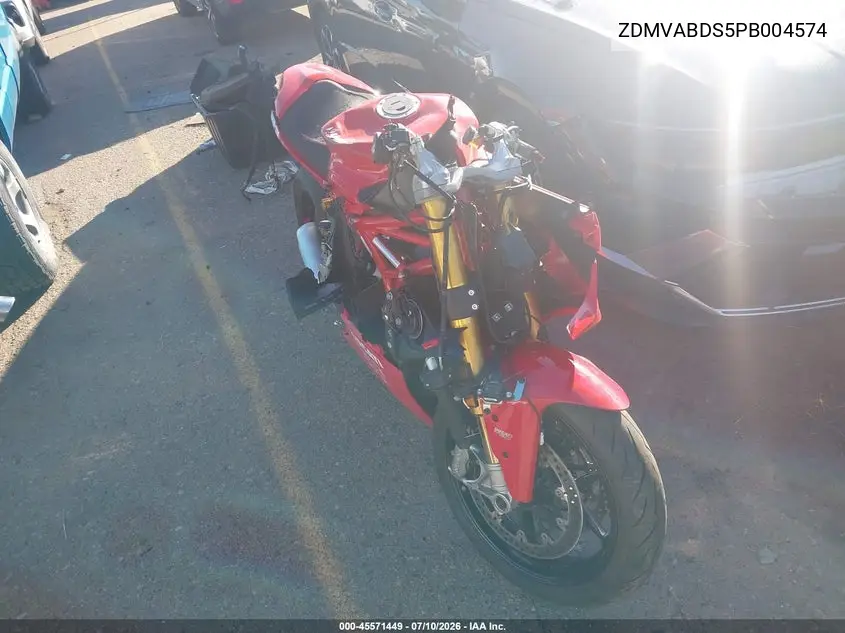 2023 Ducati Supersport VIN: ZDMVABDS5PB004574 Lot: 45571449