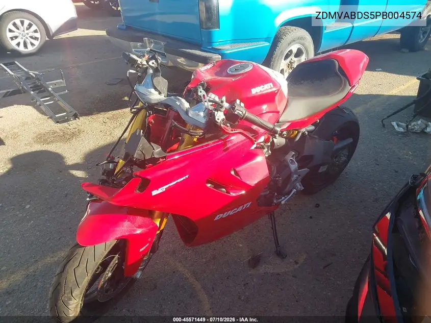 2023 Ducati Supersport VIN: ZDMVABDS5PB004574 Lot: 45571449