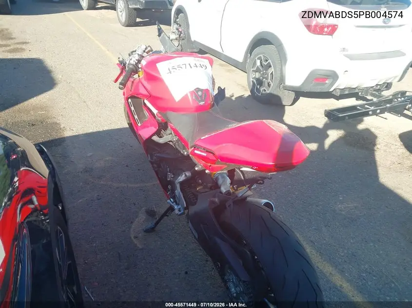 2023 Ducati Supersport VIN: ZDMVABDS5PB004574 Lot: 45571449