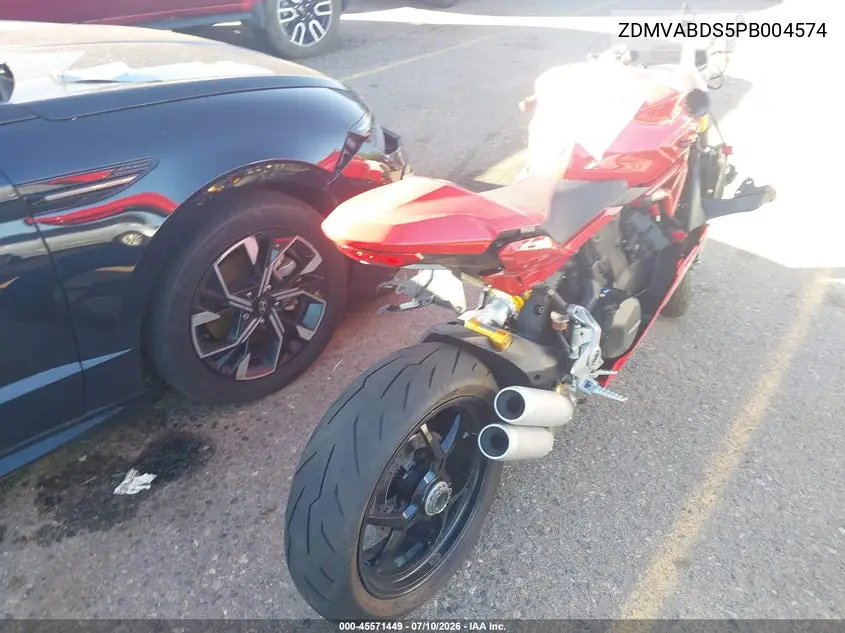 2023 Ducati Supersport VIN: ZDMVABDS5PB004574 Lot: 45571449