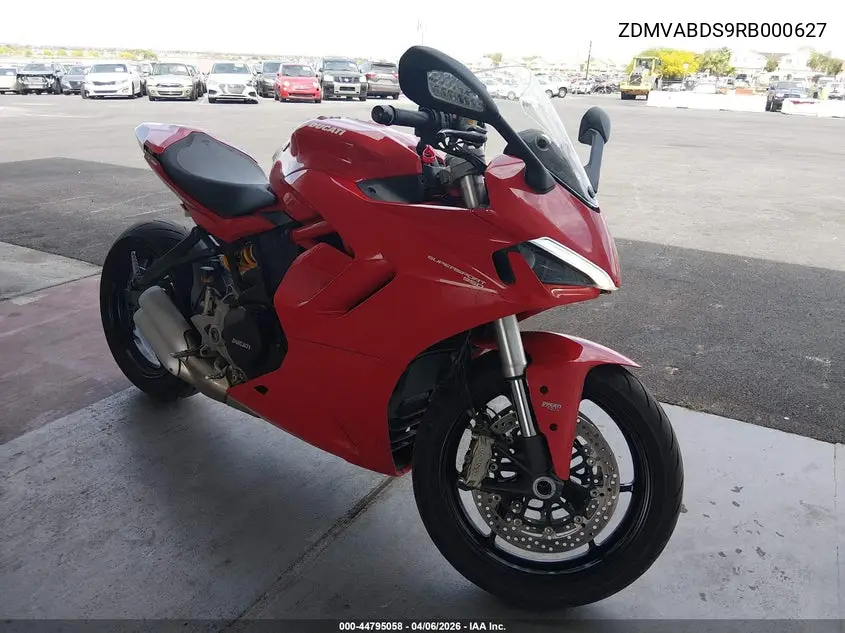 2024 Ducati Supersport VIN: ZDMVABDS9RB000627 Lot: 44795058