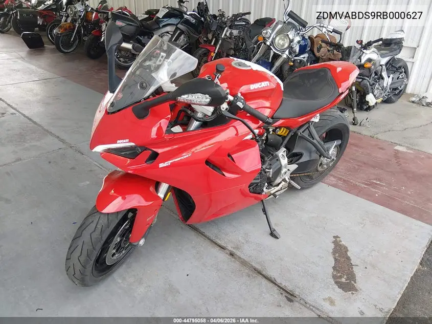 2024 Ducati Supersport VIN: ZDMVABDS9RB000627 Lot: 44795058