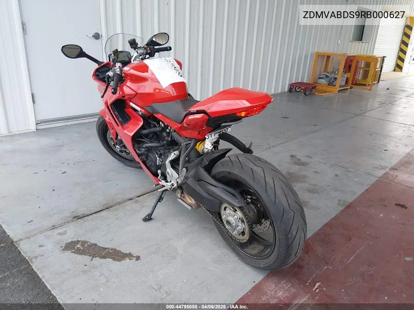 2024 Ducati Supersport VIN: ZDMVABDS9RB000627 Lot: 44795058
