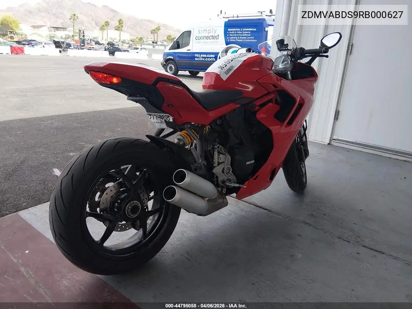 2024 Ducati Supersport VIN: ZDMVABDS9RB000627 Lot: 44795058