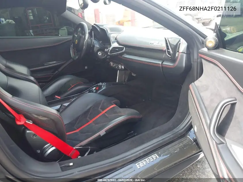 2015 Ferrari 458 Spider VIN: ZFF68NHA2F0211126 Lot: 44757833