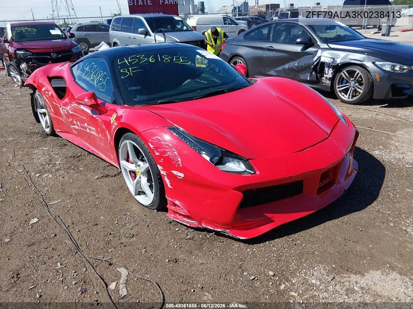 2019 Ferrari 488 Gtb VIN: ZFF79ALA3K0238413 Lot: 45361855