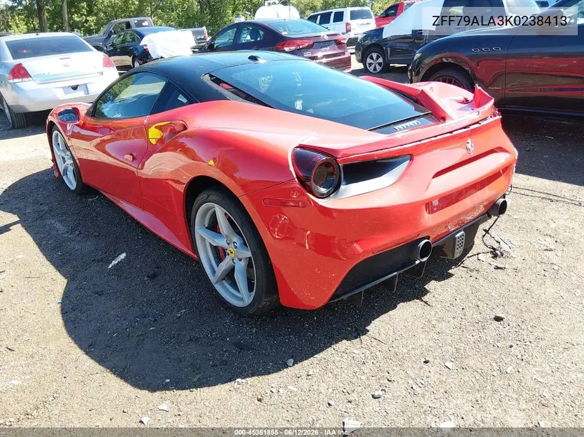 2019 Ferrari 488 Gtb VIN: ZFF79ALA3K0238413 Lot: 45361855