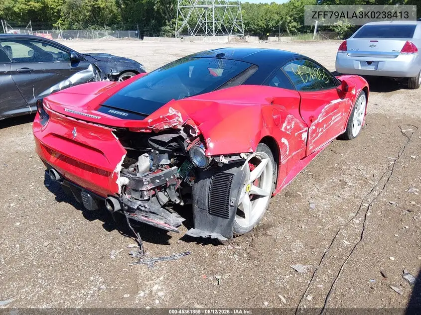 2019 Ferrari 488 Gtb VIN: ZFF79ALA3K0238413 Lot: 45361855