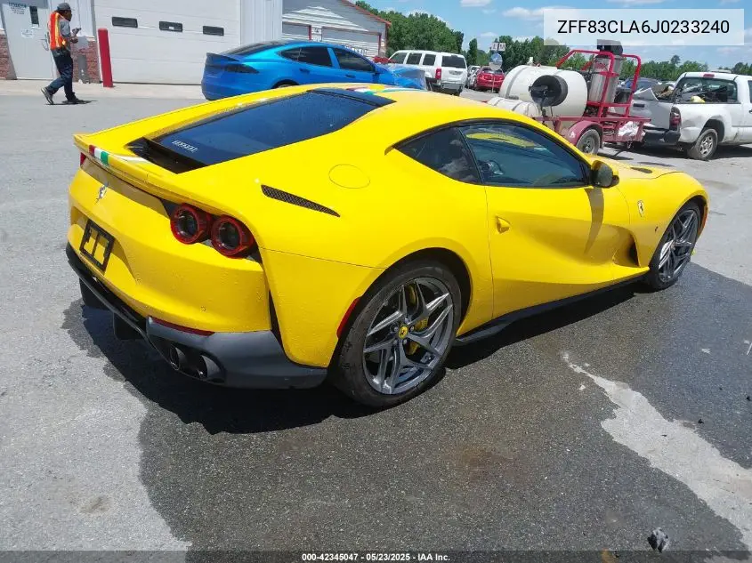 2018 Ferrari 812 Superfast VIN: ZFF83CLA6J0233240 Lot: 42345047
