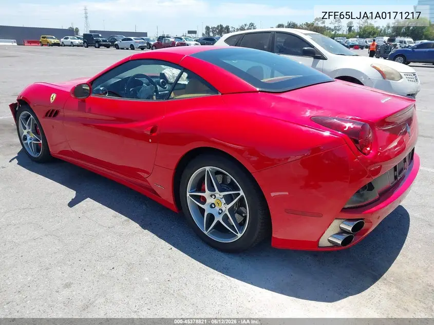 2010 Ferrari California VIN: ZFF65LJA1A0171217 Lot: 45378821