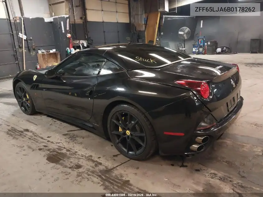 2011 Ferrari California VIN: ZFF65LJA6B0178262 Lot: 44081505