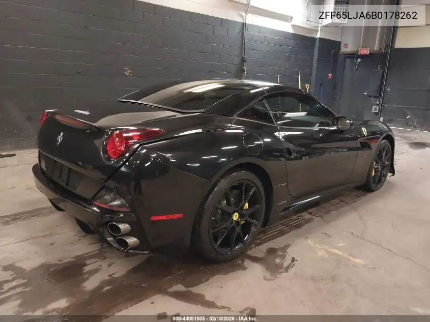 2011 Ferrari California VIN: ZFF65LJA6B0178262 Lot: 44081505