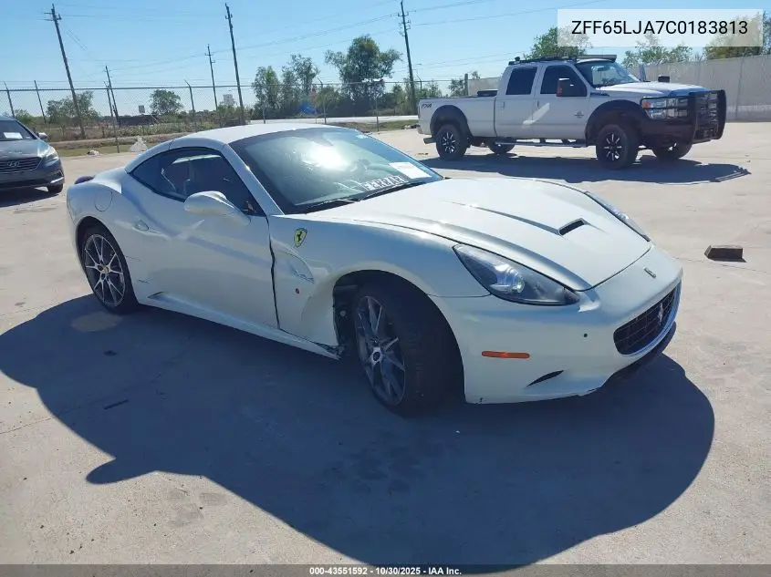 2012 Ferrari California VIN: ZFF65LJA7C0183813 Lot: 43551592