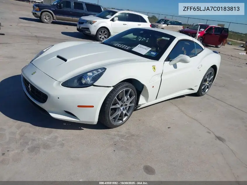 2012 Ferrari California VIN: ZFF65LJA7C0183813 Lot: 43551592