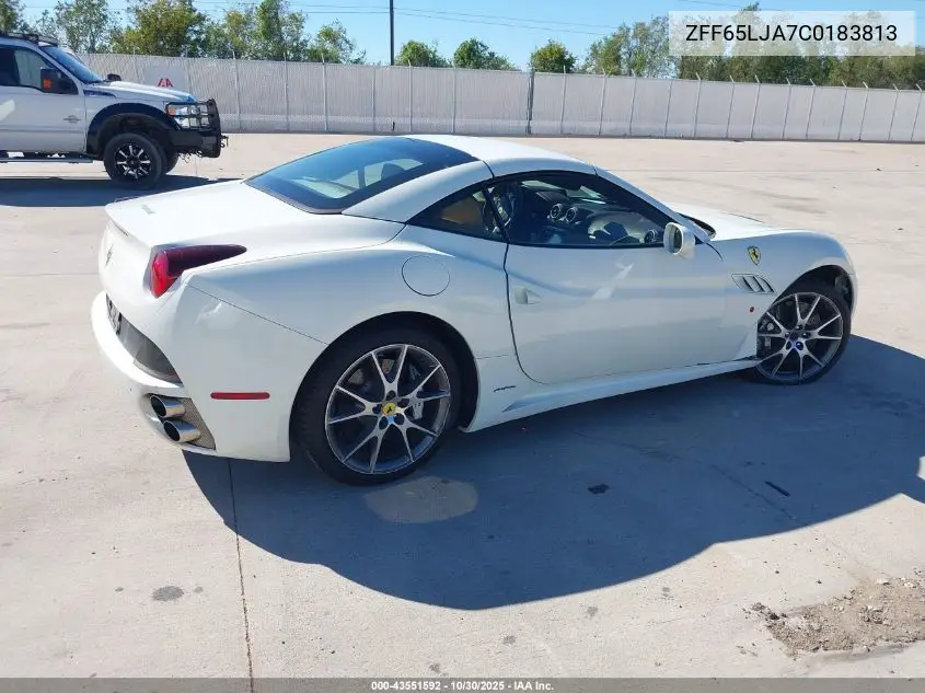 2012 Ferrari California VIN: ZFF65LJA7C0183813 Lot: 43551592