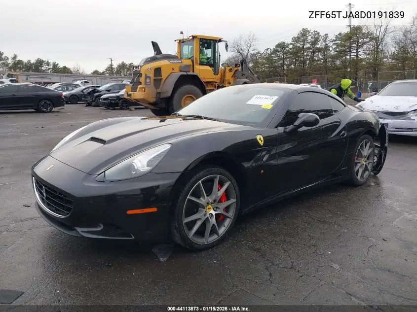 2013 Ferrari California VIN: ZFF65TJA8D0191839 Lot: 44113873