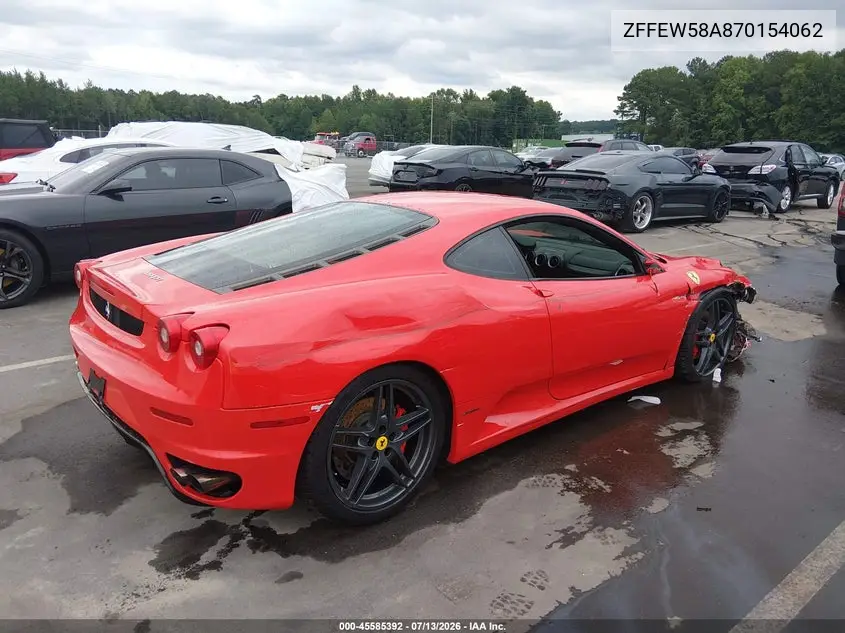 2007 Ferrari F430 Berlinetta/Berlinetta F1 VIN: ZFFEW58A870154062 Lot: 45585392