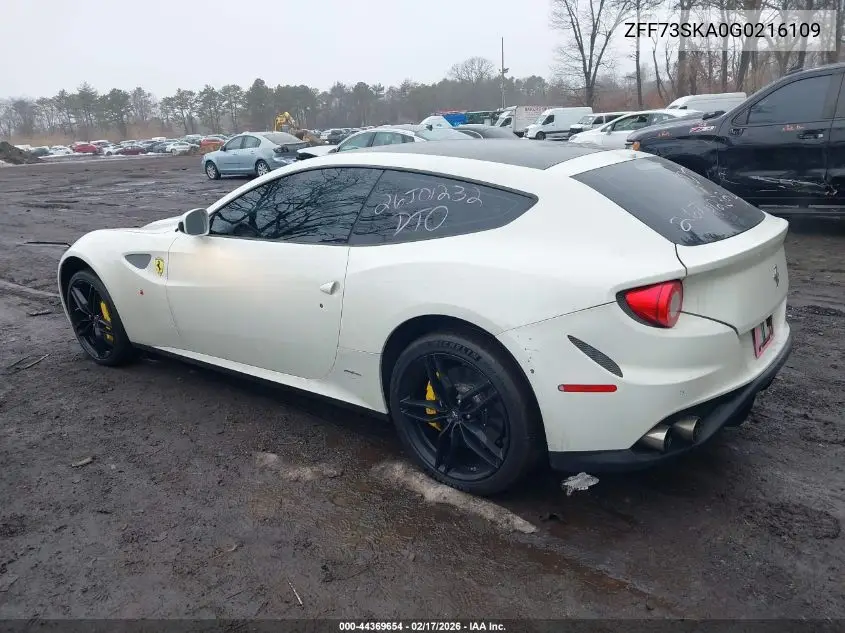 2016 Ferrari Ff VIN: ZFF73SKA0G0216109 Lot: 44369654