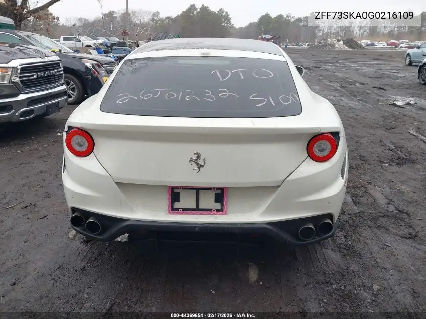 2016 Ferrari Ff VIN: ZFF73SKA0G0216109 Lot: 44369654