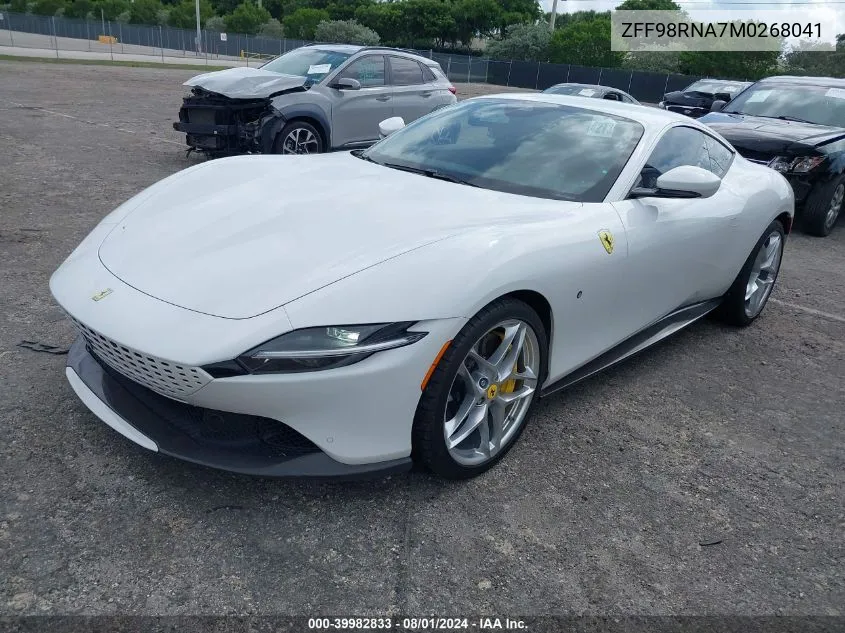 2021 Ferrari Roma VIN: ZFF98RNA7M0268041 Lot: 39982833