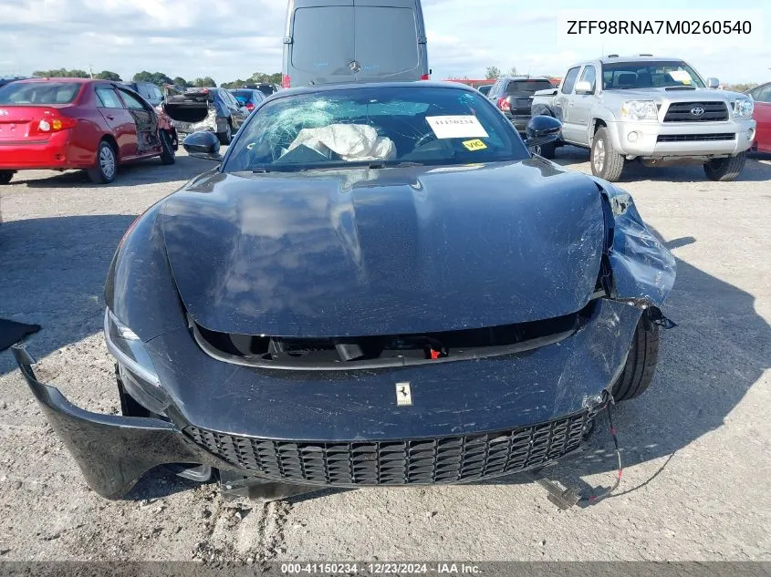 2021 Ferrari Roma VIN: ZFF98RNA7M0260540 Lot: 41150234