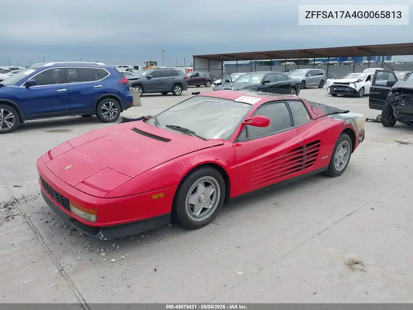 1986 Ferrari Testarossa VIN: ZFFSA17A4G0065813 Lot: 45075421