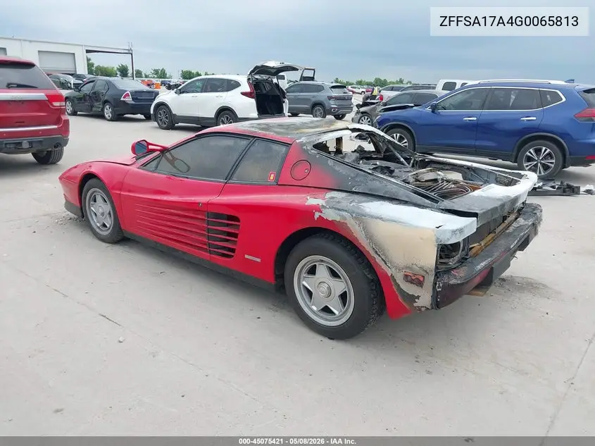 1986 Ferrari Testarossa VIN: ZFFSA17A4G0065813 Lot: 45075421