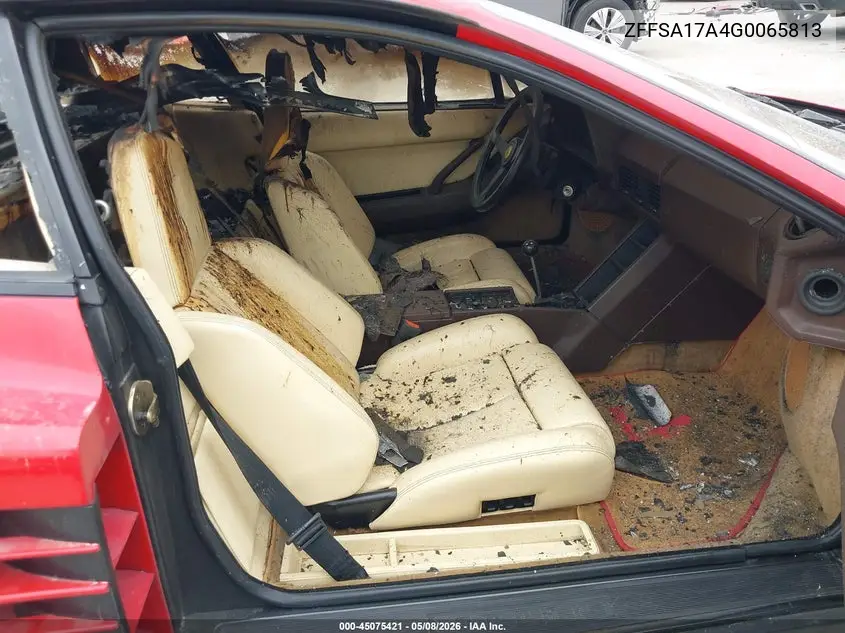 1986 Ferrari Testarossa VIN: ZFFSA17A4G0065813 Lot: 45075421