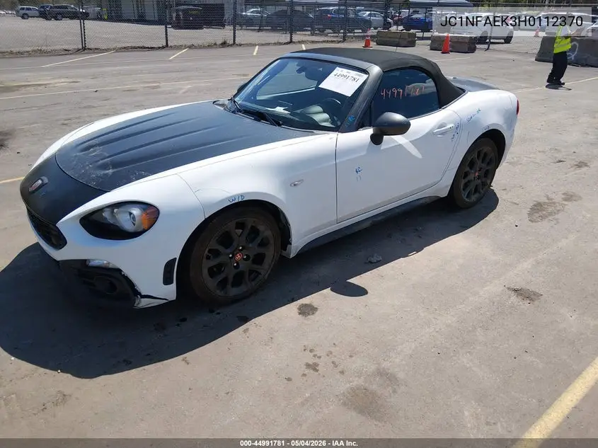 2017 Fiat 124 Spider Elaborazione Abarth VIN: JC1NFAEK3H0112370 Lot: 44991781
