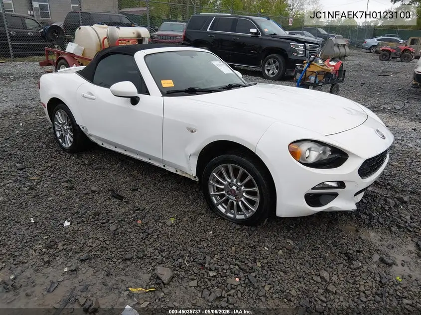 2017 Fiat 124 Spider Classica VIN: JC1NFAEK7H0123100 Lot: 45035737