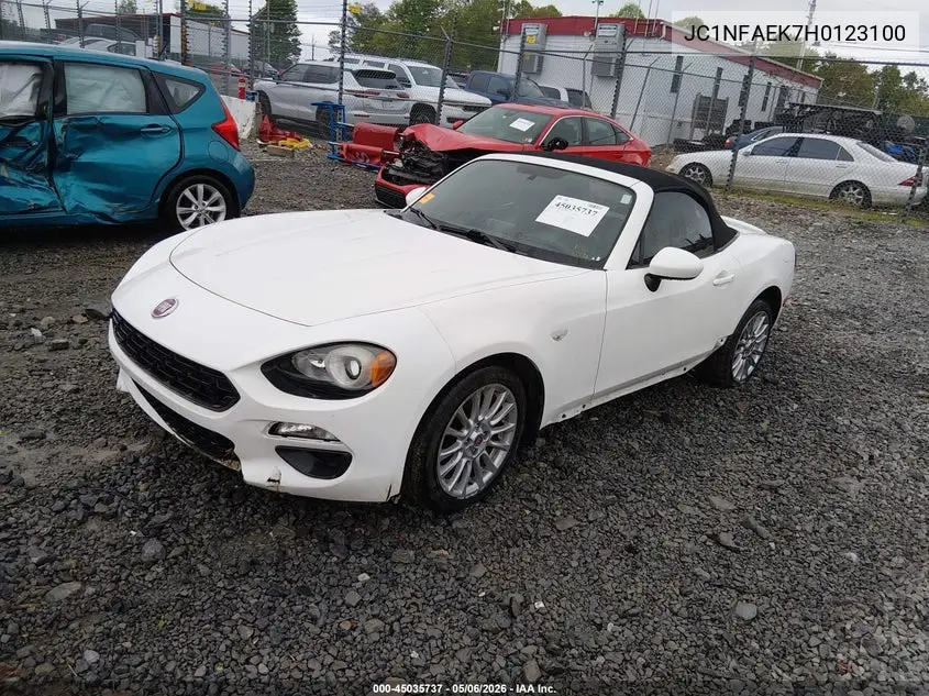 2017 Fiat 124 Spider Classica VIN: JC1NFAEK7H0123100 Lot: 45035737