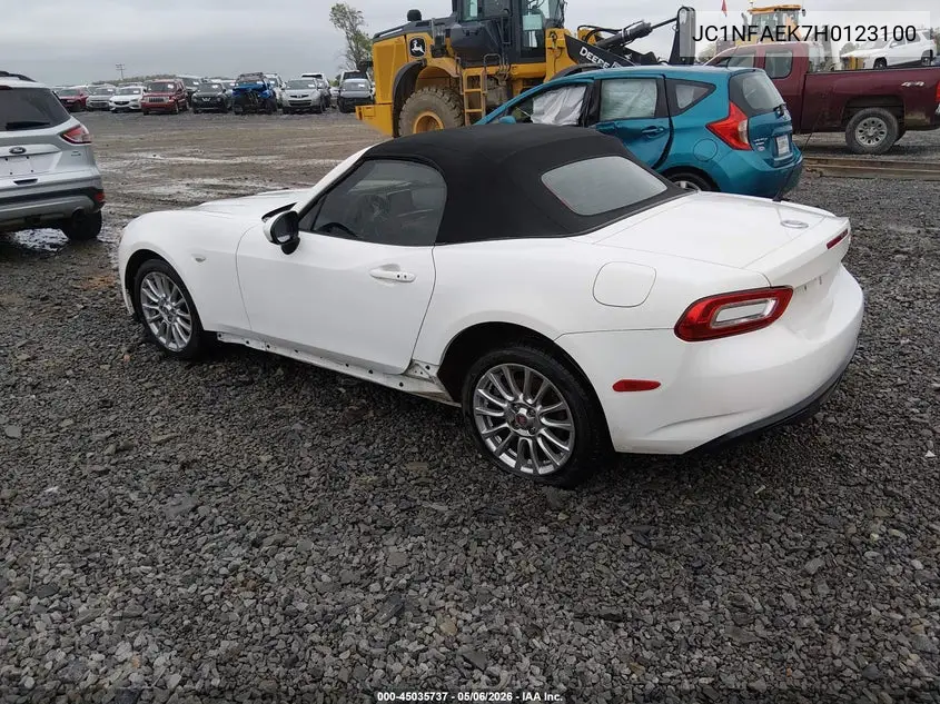 2017 Fiat 124 Spider Classica VIN: JC1NFAEK7H0123100 Lot: 45035737