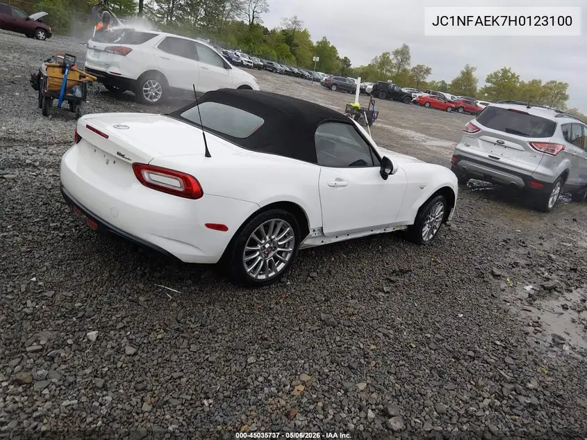 2017 Fiat 124 Spider Classica VIN: JC1NFAEK7H0123100 Lot: 45035737