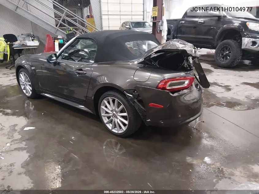 2017 Fiat 124 Spider Lusso VIN: JC1NFAEK1H0104977 Lot: 45232503
