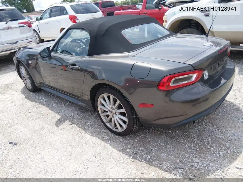 2017 Fiat 124 Spider Lusso VIN: JC1NFAEK1H0128941 Lot: 45264062