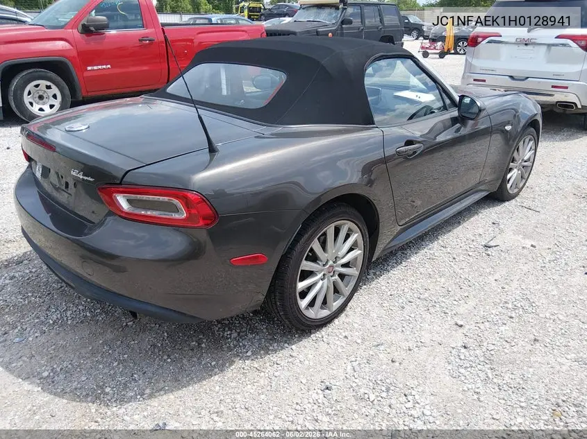 2017 Fiat 124 Spider Lusso VIN: JC1NFAEK1H0128941 Lot: 45264062